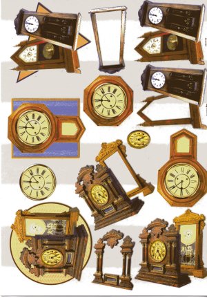 A4 Decoupage Sheet - Clocks (504255)